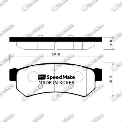Speedmate SM-BPG020 Гальмівні колодки задні, комплект SMBPG020: Купити в Україні - Добра ціна на EXIST.UA!