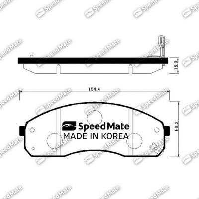 Speedmate SM-BPK018 Гальмівні колодки передні, комплект SMBPK018: Купити в Україні - Добра ціна на EXIST.UA!