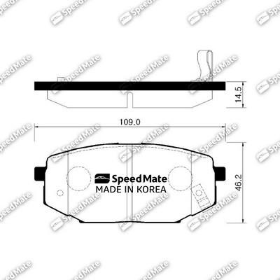 Speedmate SM-BPH033 Гальмівні колодки задні, комплект SMBPH033: Купити в Україні - Добра ціна на EXIST.UA!