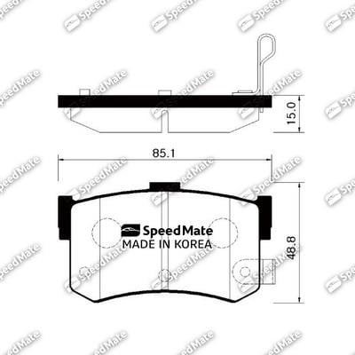 Speedmate SM-BPH012 Гальмівні колодки передні, комплект SMBPH012: Купити в Україні - Добра ціна на EXIST.UA!