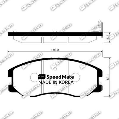 Speedmate SM-BPG017 Гальмівні колодки, комплект SMBPG017: Купити в Україні - Добра ціна на EXIST.UA!