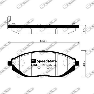 Speedmate SM-BPG023 Гальмівні колодки передні, комплект SMBPG023: Купити в Україні - Добра ціна на EXIST.UA!