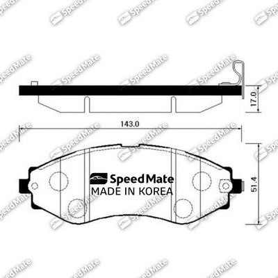 Speedmate SM-BPG010 Гальмівні колодки передні, комплект SMBPG010: Купити в Україні - Добра ціна на EXIST.UA!