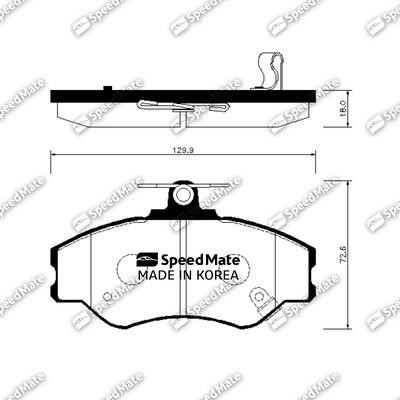Speedmate SM-BPH011 Гальмівні колодки передні, комплект SMBPH011: Купити в Україні - Добра ціна на EXIST.UA!