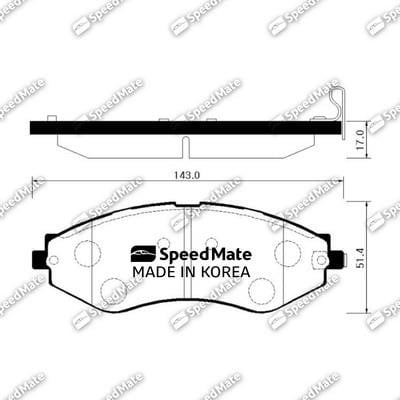 Speedmate SM-BPG014 Гальмівні колодки, комплект SMBPG014: Купити в Україні - Добра ціна на EXIST.UA!