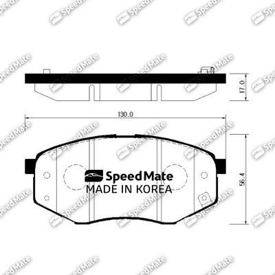 Speedmate SM-BPH046 Гальмівні колодки, комплект SMBPH046: Купити в Україні - Добра ціна на EXIST.UA!