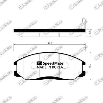 Speedmate SM-BPH027 Гальмівні колодки передні, комплект SMBPH027: Приваблива ціна - Купити в Україні на EXIST.UA!