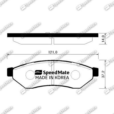 Speedmate SM-BPG012 Гальмівні колодки, комплект SMBPG012: Купити в Україні - Добра ціна на EXIST.UA!