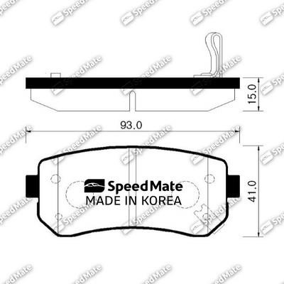 Speedmate SM-BPH034 Гальмівні колодки передні, комплект SMBPH034: Купити в Україні - Добра ціна на EXIST.UA!