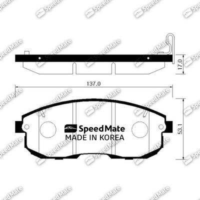 Speedmate SM-BPS006 Гальмівні колодки передні, комплект SMBPS006: Купити в Україні - Добра ціна на EXIST.UA!