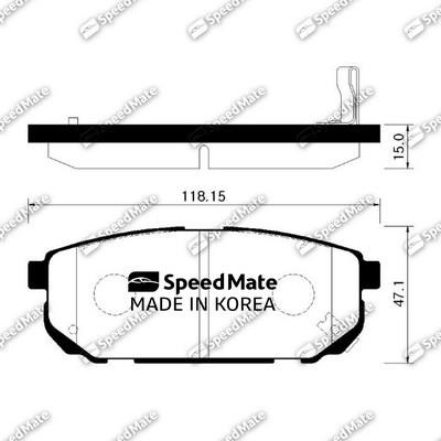 Speedmate SM-BPK023 Гальмівні колодки задні, комплект SMBPK023: Купити в Україні - Добра ціна на EXIST.UA!