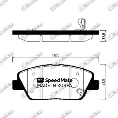 Speedmate SM-BPK037 Гальмівні колодки передні, комплект SMBPK037: Купити в Україні - Добра ціна на EXIST.UA!