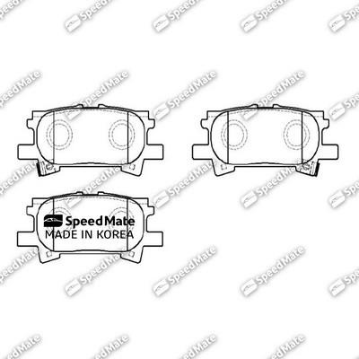 Speedmate SM-BPJ016 Гальмівні колодки задні, комплект SMBPJ016: Купити в Україні - Добра ціна на EXIST.UA!