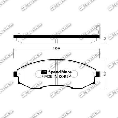Speedmate SM-BPH014 Гальмівні колодки передні, комплект SMBPH014: Купити в Україні - Добра ціна на EXIST.UA!