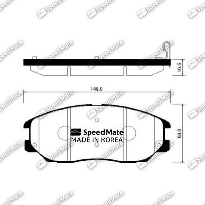 Speedmate SM-BPH028 Гальмівні колодки, комплект SMBPH028: Купити в Україні - Добра ціна на EXIST.UA!