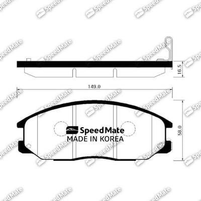 Speedmate SM-BPH036 Гальмівні колодки передні, комплект SMBPH036: Купити в Україні - Добра ціна на EXIST.UA!
