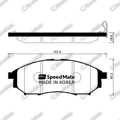 Speedmate SM-BPS008 Гальмівні колодки передні, комплект SMBPS008: Купити в Україні - Добра ціна на EXIST.UA!