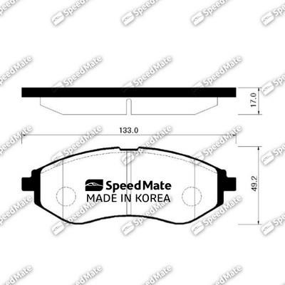 Speedmate SM-BPG013 Гальмівні колодки, комплект SMBPG013: Приваблива ціна - Купити в Україні на EXIST.UA!