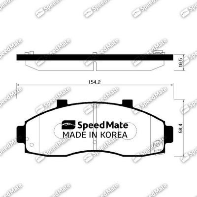 Speedmate SM-BPK015 Гальмівні колодки передні, комплект SMBPK015: Купити в Україні - Добра ціна на EXIST.UA!