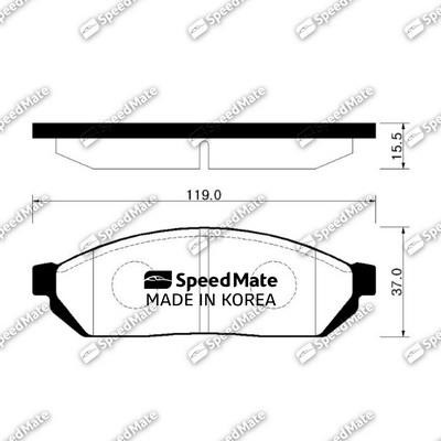Speedmate SM-BPG003 Гальмівні колодки, комплект SMBPG003: Купити в Україні - Добра ціна на EXIST.UA!