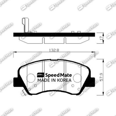 Speedmate SM-BPH047 Гальмівні колодки передні, комплект SMBPH047: Купити в Україні - Добра ціна на EXIST.UA!