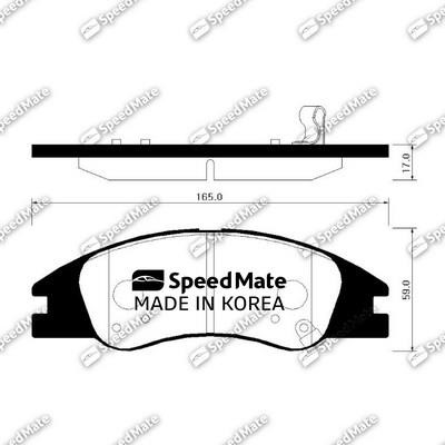 Speedmate SM-BPK026 Гальмівні колодки, комплект SMBPK026: Купити в Україні - Добра ціна на EXIST.UA!