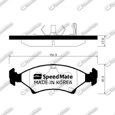 Speedmate SM-BPK043 Гальмівні колодки передні, комплект SMBPK043: Купити в Україні - Добра ціна на EXIST.UA!