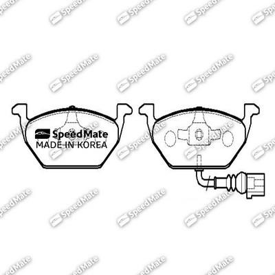 Speedmate SM-BPE125 Гальмівні колодки передні, комплект SMBPE125: Купити в Україні - Добра ціна на EXIST.UA!