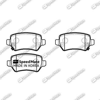Speedmate SM-BPE155 Гальмівні колодки задні, комплект SMBPE155: Купити в Україні - Добра ціна на EXIST.UA!