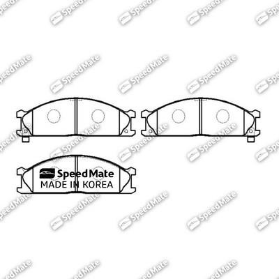 Speedmate SM-BPE117 Гальмівні колодки передні, комплект SMBPE117: Купити в Україні - Добра ціна на EXIST.UA!