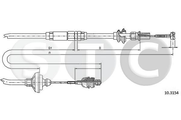 STC T483231 Тросовий привод, привод зчеплення T483231: Купити в Україні - Добра ціна на EXIST.UA!