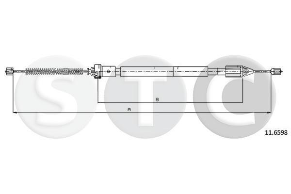 STC T483082 Трос гальма стоянки, правий T483082: Купити в Україні - Добра ціна на EXIST.UA!