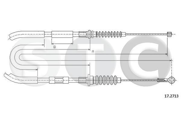 STC T482015 Трос гальма стоянки, лівий T482015: Купити в Україні - Добра ціна на EXIST.UA!