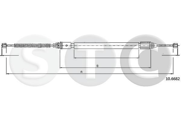 STC T483071 Тросовий привод, стоянкове гальмо T483071: Приваблива ціна - Купити в Україні на EXIST.UA!