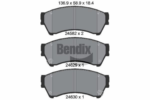 Bendix USA BPD1451 Гальмівні колодки, комплект BPD1451: Приваблива ціна - Купити в Україні на EXIST.UA!