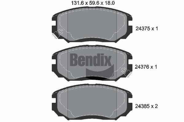 Bendix USA BPD2144 Гальмівні колодки, комплект BPD2144: Купити в Україні - Добра ціна на EXIST.UA!