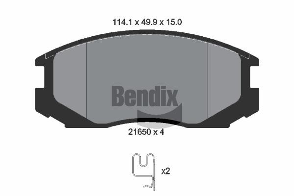 Bendix USA BPD1410 Гальмівні колодки, комплект BPD1410: Купити в Україні - Добра ціна на EXIST.UA!