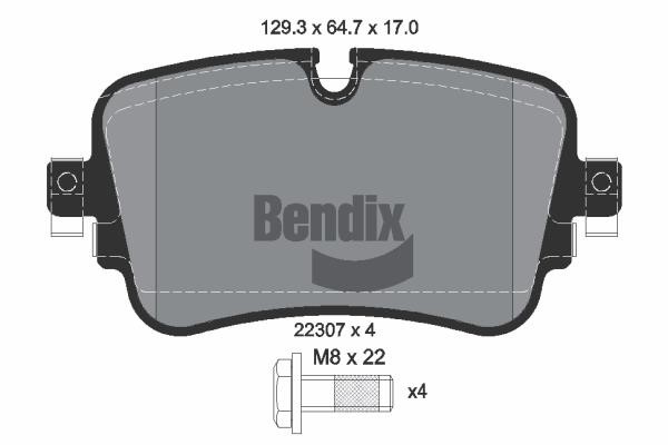 Bendix USA BPD1562 Гальмівні колодки, комплект BPD1562: Приваблива ціна - Купити в Україні на EXIST.UA!