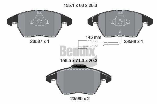 Bendix USA BPD1014 Гальмівні колодки, комплект BPD1014: Купити в Україні - Добра ціна на EXIST.UA!