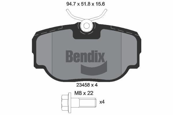Bendix USA BPD1985 Гальмівні колодки, комплект BPD1985: Купити в Україні - Добра ціна на EXIST.UA!