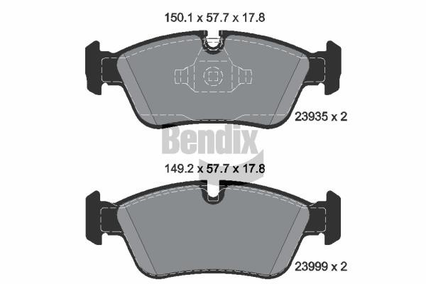 Bendix USA BPD1307 Гальмівні колодки, комплект BPD1307: Купити в Україні - Добра ціна на EXIST.UA!