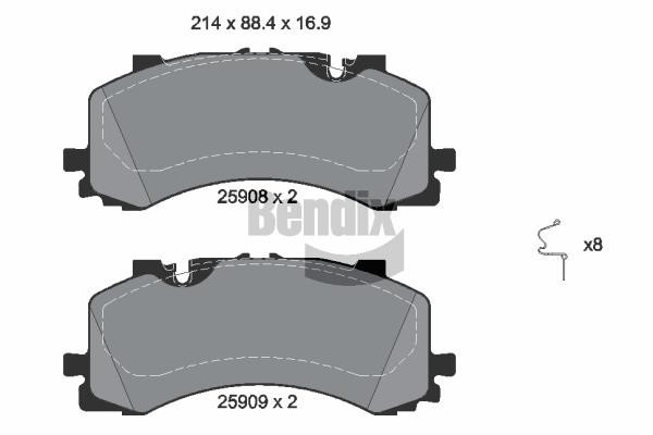 Bendix USA BPD1637 Гальмівні колодки, комплект BPD1637: Купити в Україні - Добра ціна на EXIST.UA!