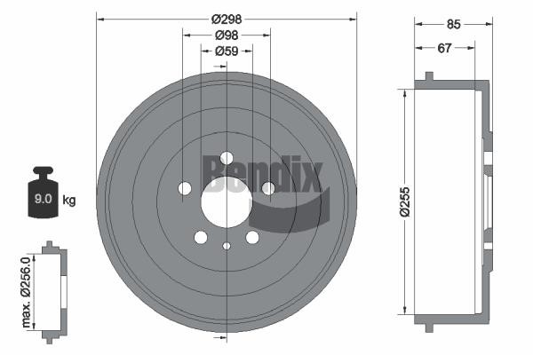 Bendix USA BDM1030 Барабан гальмівний BDM1030: Купити в Україні - Добра ціна на EXIST.UA!