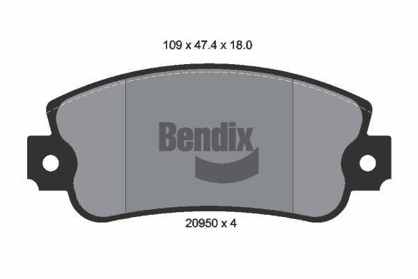Bendix USA BPD1111 Гальмівні колодки, комплект BPD1111: Купити в Україні - Добра ціна на EXIST.UA!