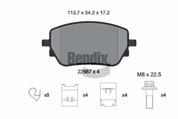 Bendix USA BPD2349 Гальмівні колодки, комплект BPD2349: Купити в Україні - Добра ціна на EXIST.UA!