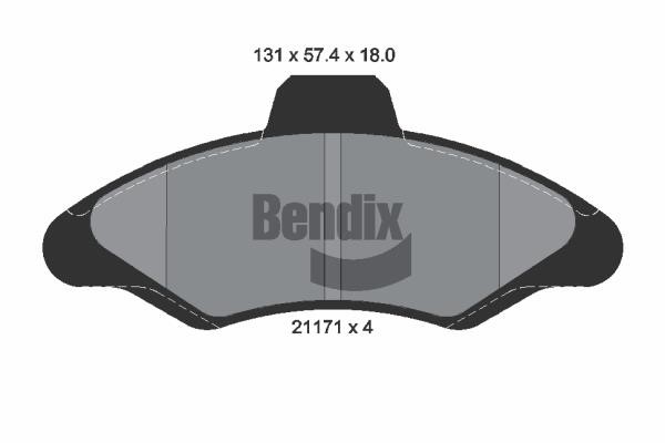 Bendix USA BPD1759 Гальмівні колодки, комплект BPD1759: Купити в Україні - Добра ціна на EXIST.UA!