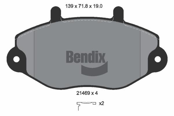 Bendix USA BPD1794 Гальмівні колодки, комплект BPD1794: Купити в Україні - Добра ціна на EXIST.UA!