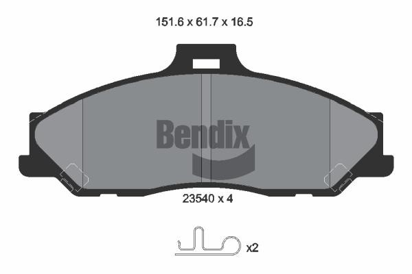 Bendix USA BPD2007 Гальмівні колодки, комплект BPD2007: Купити в Україні - Добра ціна на EXIST.UA!