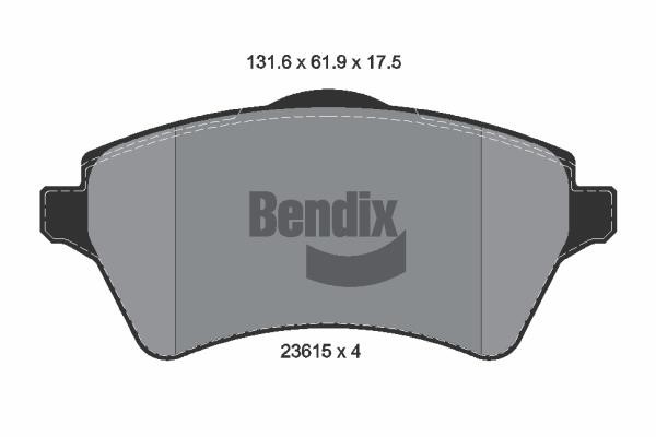 Bendix USA BPD1332 Гальмівні колодки, комплект BPD1332: Купити в Україні - Добра ціна на EXIST.UA!