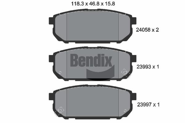 Bendix USA BPD2085 Гальмівні колодки, комплект BPD2085: Приваблива ціна - Купити в Україні на EXIST.UA!